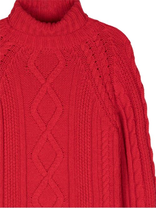 Bright red virgin wool knit FORTE FORTE | 13340HIBISCUS